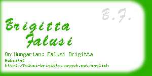 brigitta falusi business card